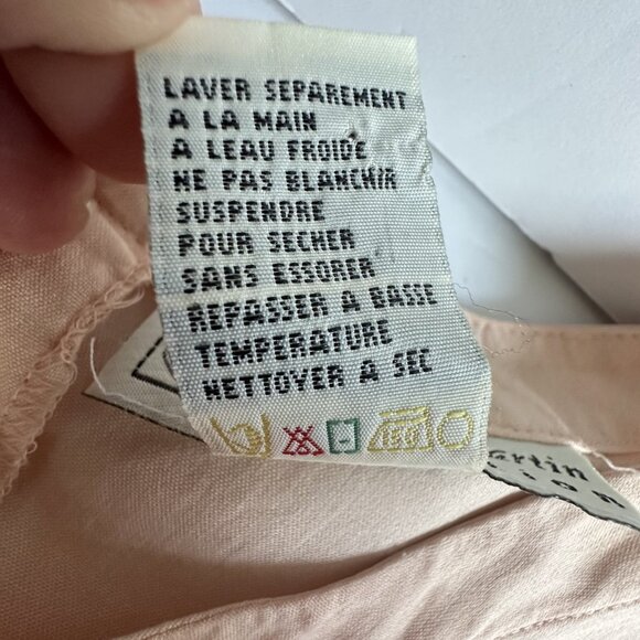 Laura Martin Collection‎ Tank Top Womens M Peach 100% Silk Sleeveless Minimalist - Picture 7 of 10